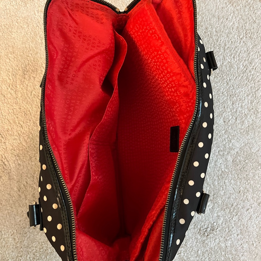 kate spade Black and White Polka Dot Laptop Bag - Picture 7 of 7